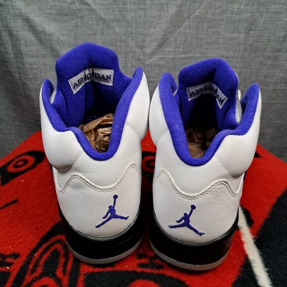 %Size 10.5 Men Nike Air Jordan 5 Retro Dark Concord White Sneakers AJ4 main image 8